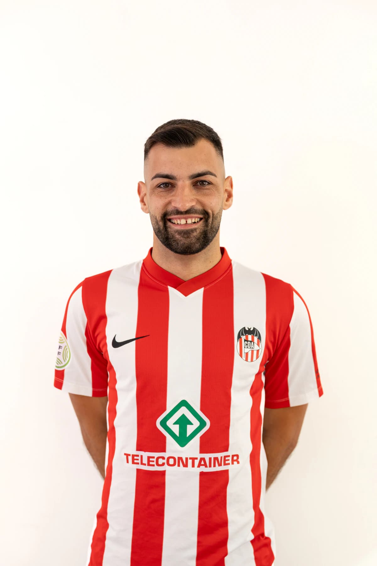 Retrato de David Megina, primer equipo masculino del CD Acero